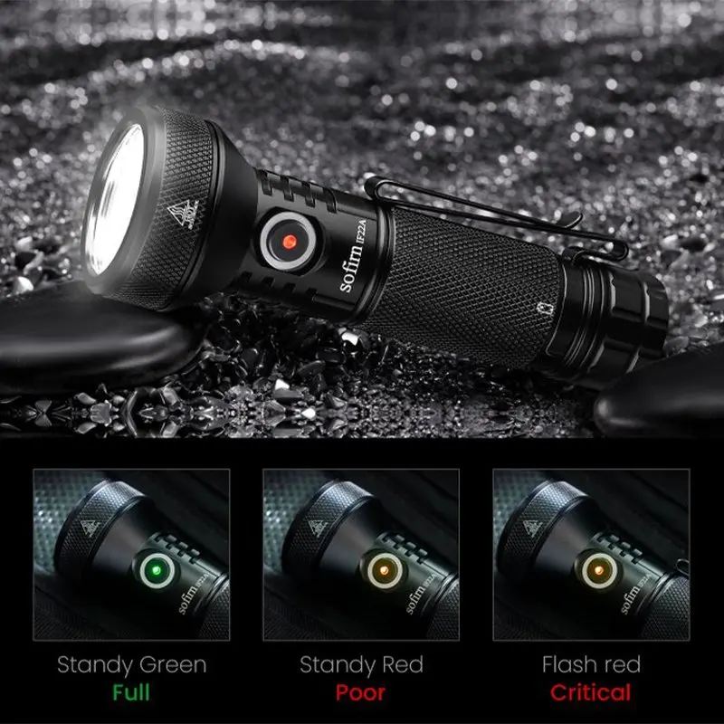 Sofirn IF22A 21700 USB C linterna LED potente recargable SFT40 2100lm 680M antorcha de carga inversa