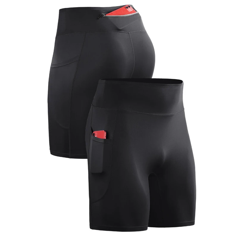 Pantalones cortos con bolsillo para correr al aire libre para hombre, mallas para gimnasio, ciclismo, Fitness, montar, baloncesto, senderismo, entrenamiento, deporte, ropa de fútbol 5