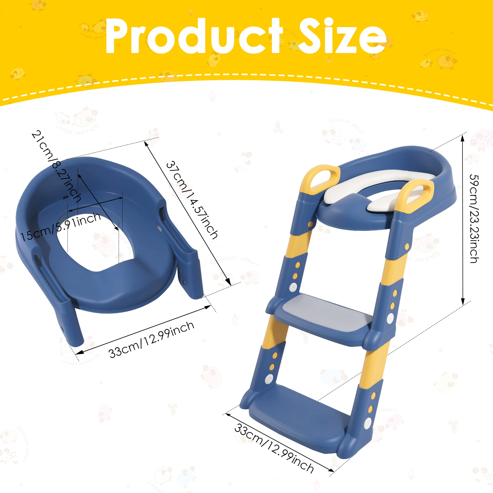 Inodoro plegable para niños recién actualizado, orinal de entrenamiento para niños, asiento para orinal, escalera, inodoro portátil para bebé, urinario, taburete con escalón