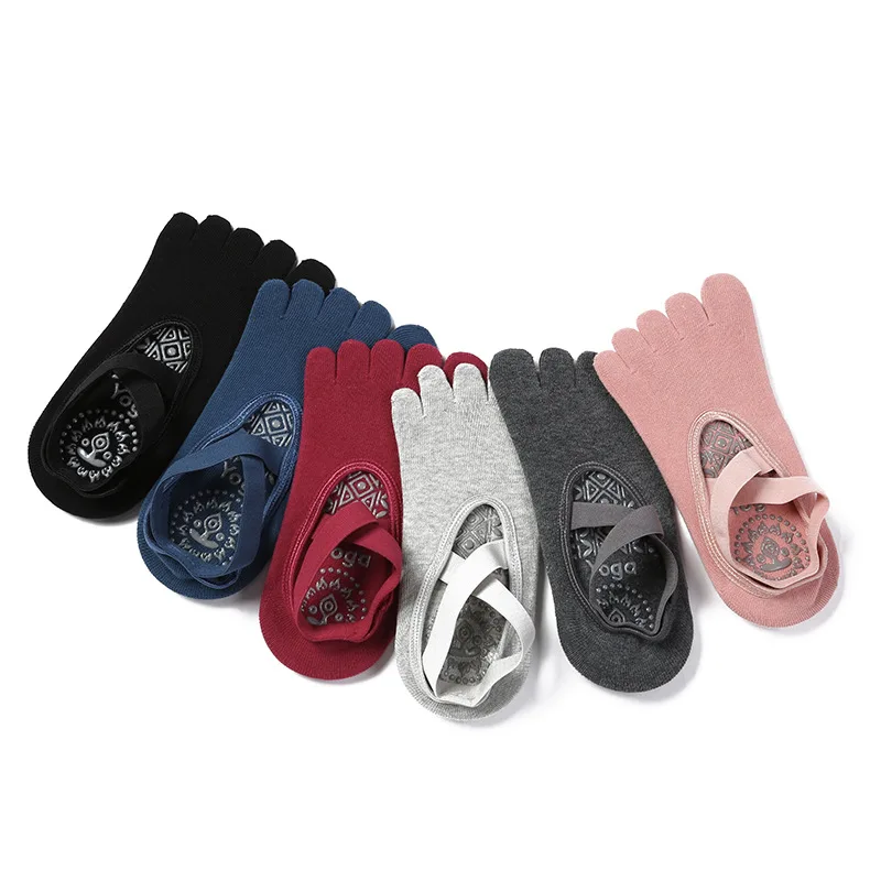Calcetines antideslizantes de cinco dedos para Pilates para mujer, calcetines transpirables para Fitness, calcetines de Yoga para entrenamiento de gimnasio, calcetines deportivos de baile de Ballet