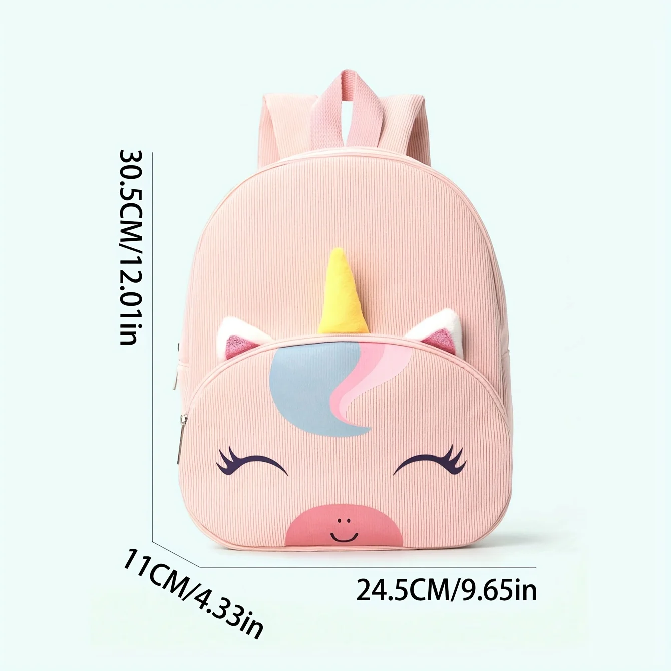 Mochila infantil unicornio personalizada |   Dibujos animados lindo, bordado |   Regalo de Navidad Invierno |   Bolsa de guardería para niños pequeños
