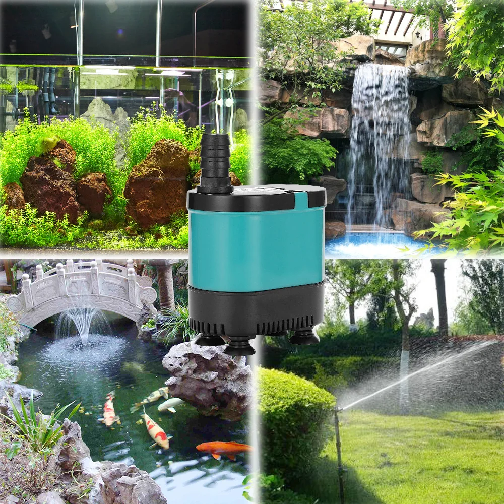 Bomba de agua sumergible para acuario, bomba de fuente para pecera, fuente de jardín, hogar, cascada sumergible, 220V