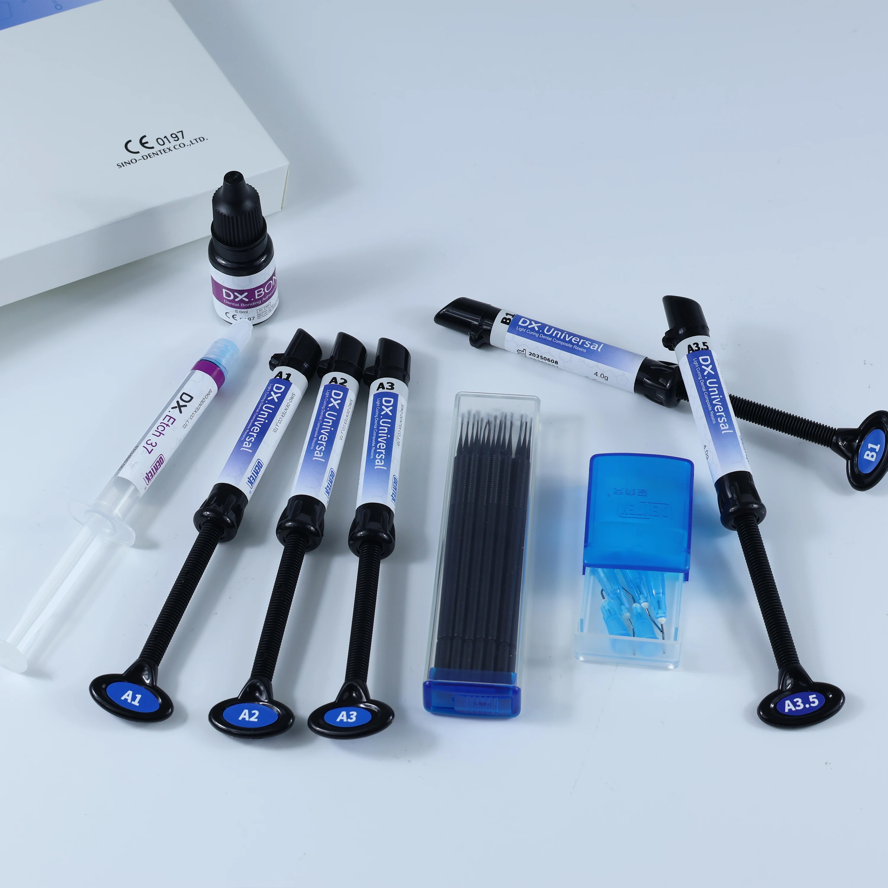 Resina Dental Universal, resina de restauración DX, adhesivo Dental, agente de unión de resina compuesta fotopolimerizable, pegamento para dientes/Kit de Gel de grabado