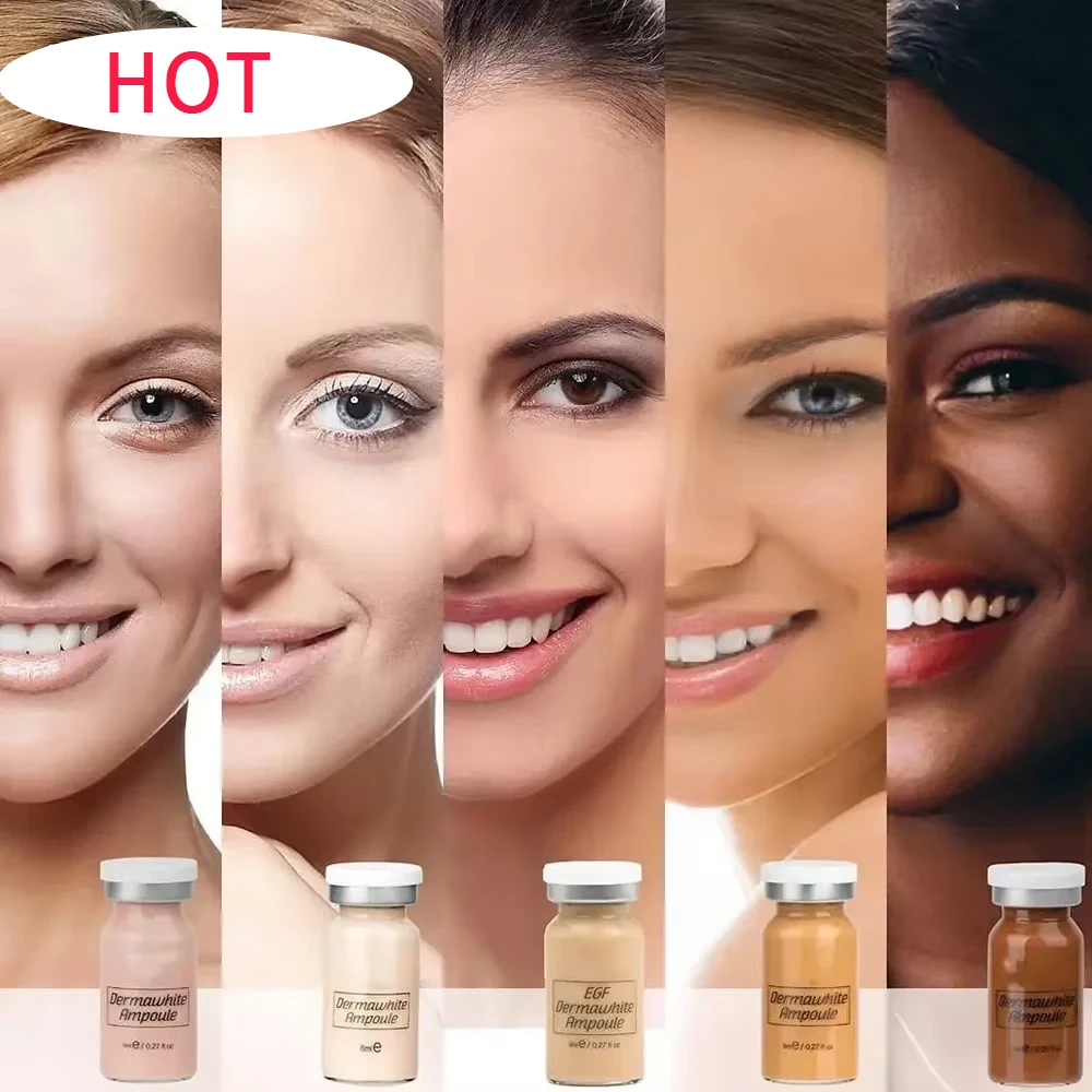 Kit de Ampollas de Crema BB Coreana de 8ml, Crema Hidratante con Ácido Hialurónico, Base de Maquillaje para Hombres y Mujeres, Cuidado de la Piel