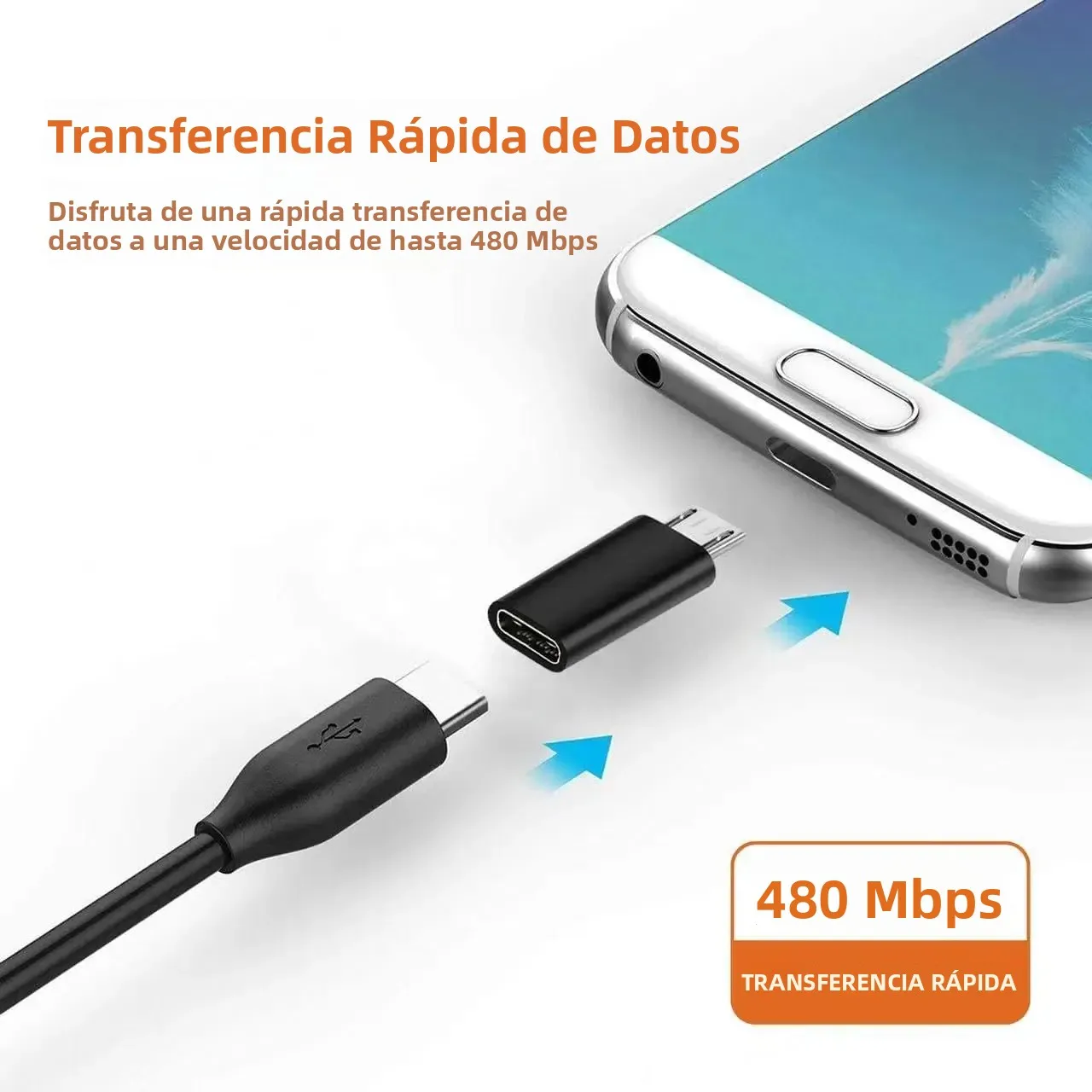 Juego de Adaptadores USB a USB-C, USB C a USB 3.0 OTG, Micro USB a USB C - Compatible con MacBook Pro, Samsung Galaxy, Smartphones, Laptops
