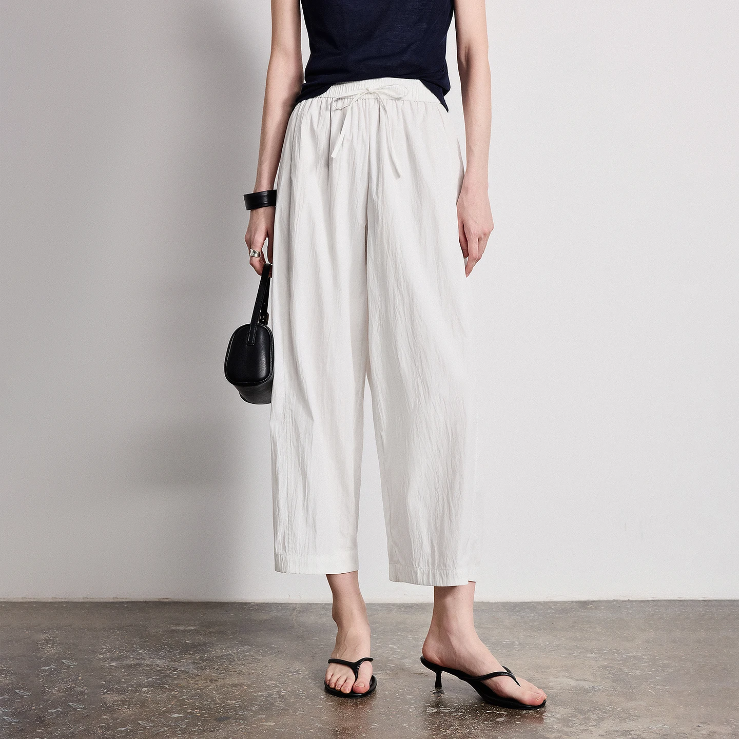 Pantalones Bombachos Versátiles para Mujer TOYOUTH, Primavera 2026, Nuevos, Resistentes a las Arrugas, Holgados, de Pierna Ancha, Casuales
