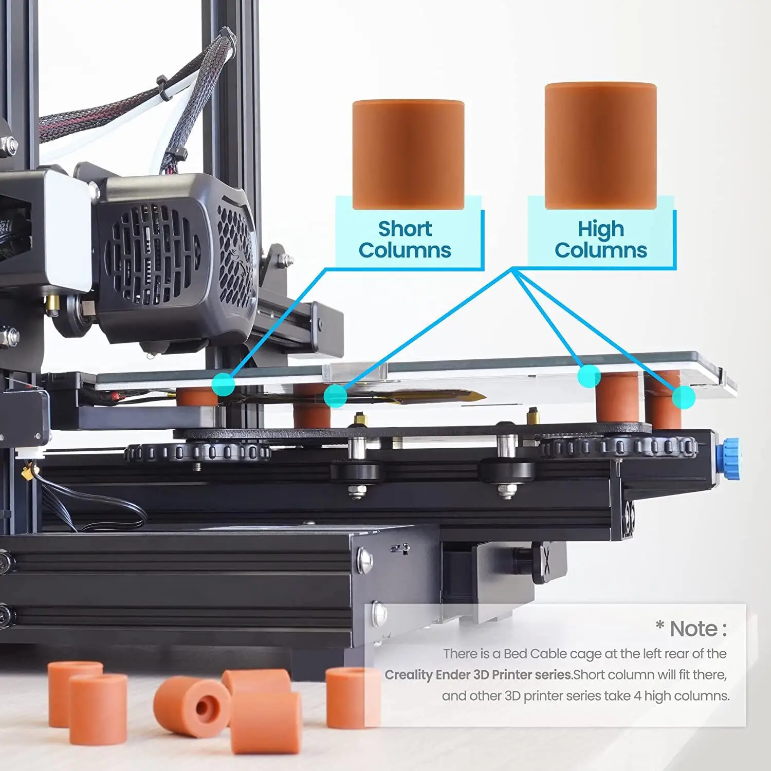 Actualización de resortes Creality Ender 3 Pro, resortes de cama de impresora 3D, resortes de nivelación de cama Under 3 compatibles con la serie Ender 3/CR-10