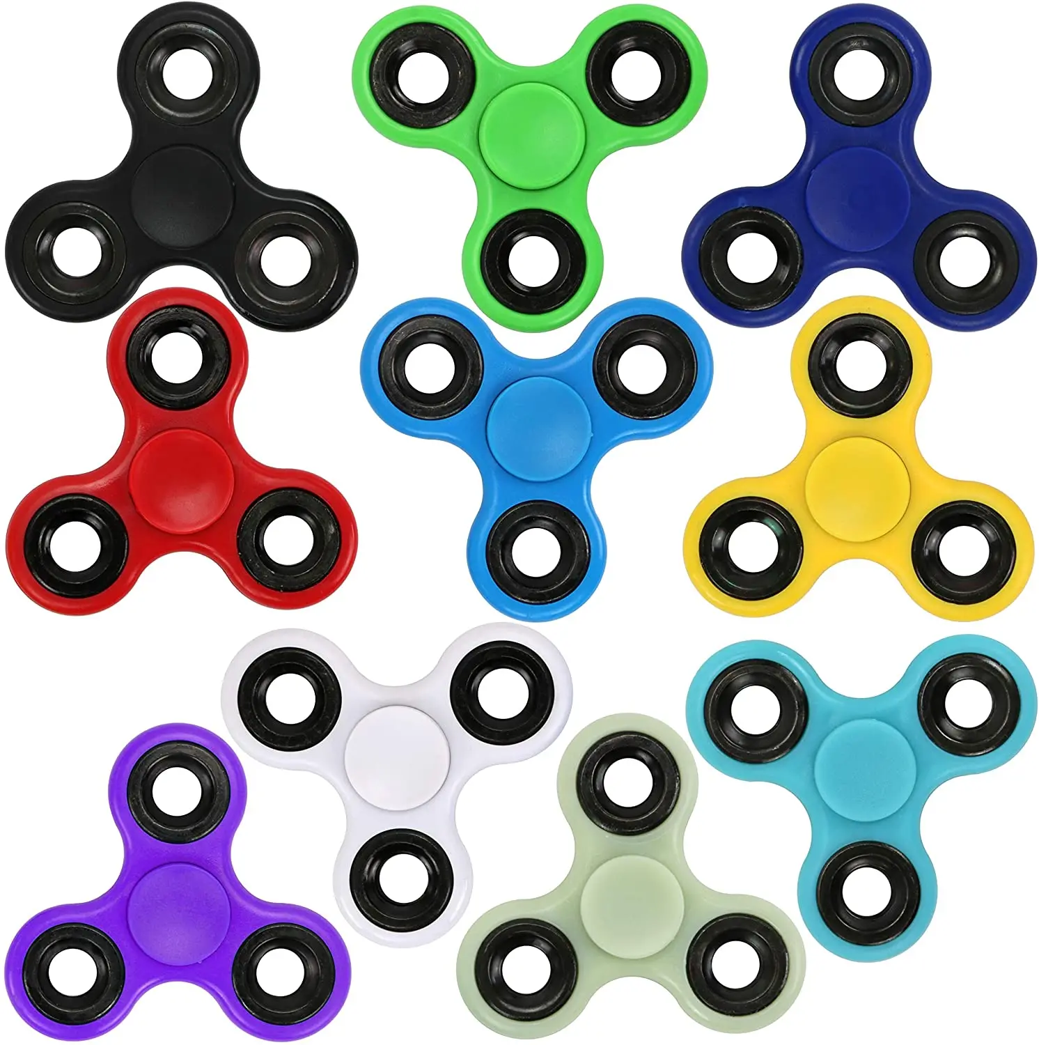 ABS Fidget Spinner EDC Spinner para autismo TDAH Anti estrés Tri-Spinner alta calidad adultos niños juguetes divertidos