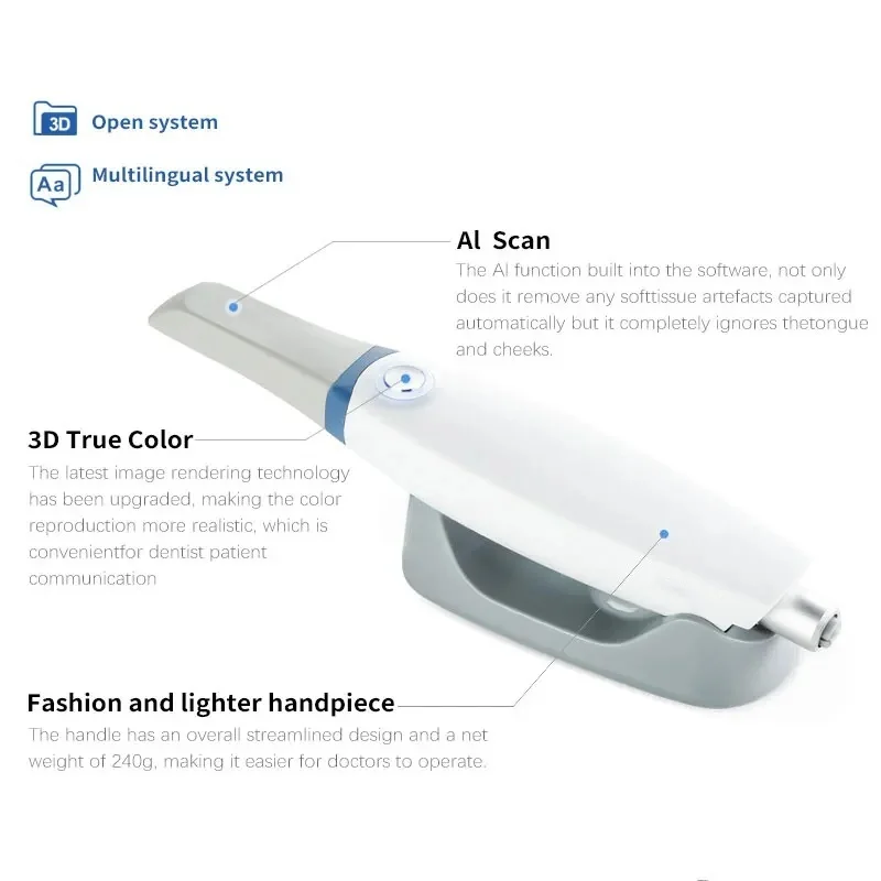 Escáner Intraoral Dental 3D Runyes V3 3.0 Pro, Restauración de Ortodoncia CMD CAD