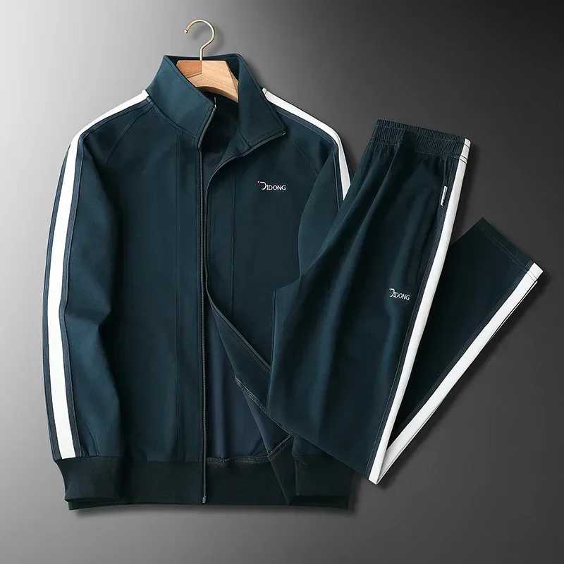 2026 ropa deportiva conjuntos para correr chándal para hombre conjunto de 2 piezas chaqueta + pantalones de chándal cremallera Casual ropa de algodón de alta calidad para hombre