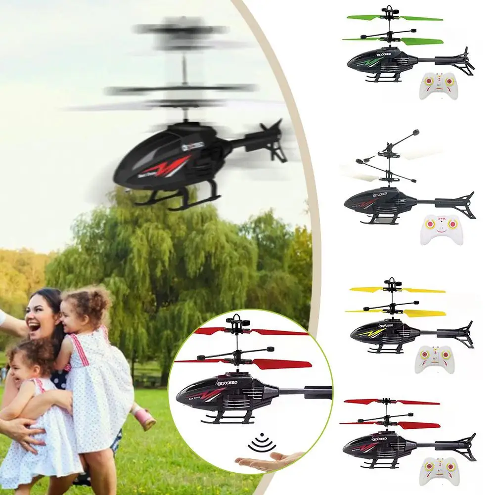 Helicóptero de Control remoto, helicóptero RC de 2 canales, juguetes para niños, juguetes voladores, suspensión de inducción infrarroja, regalos de carga de aviones
