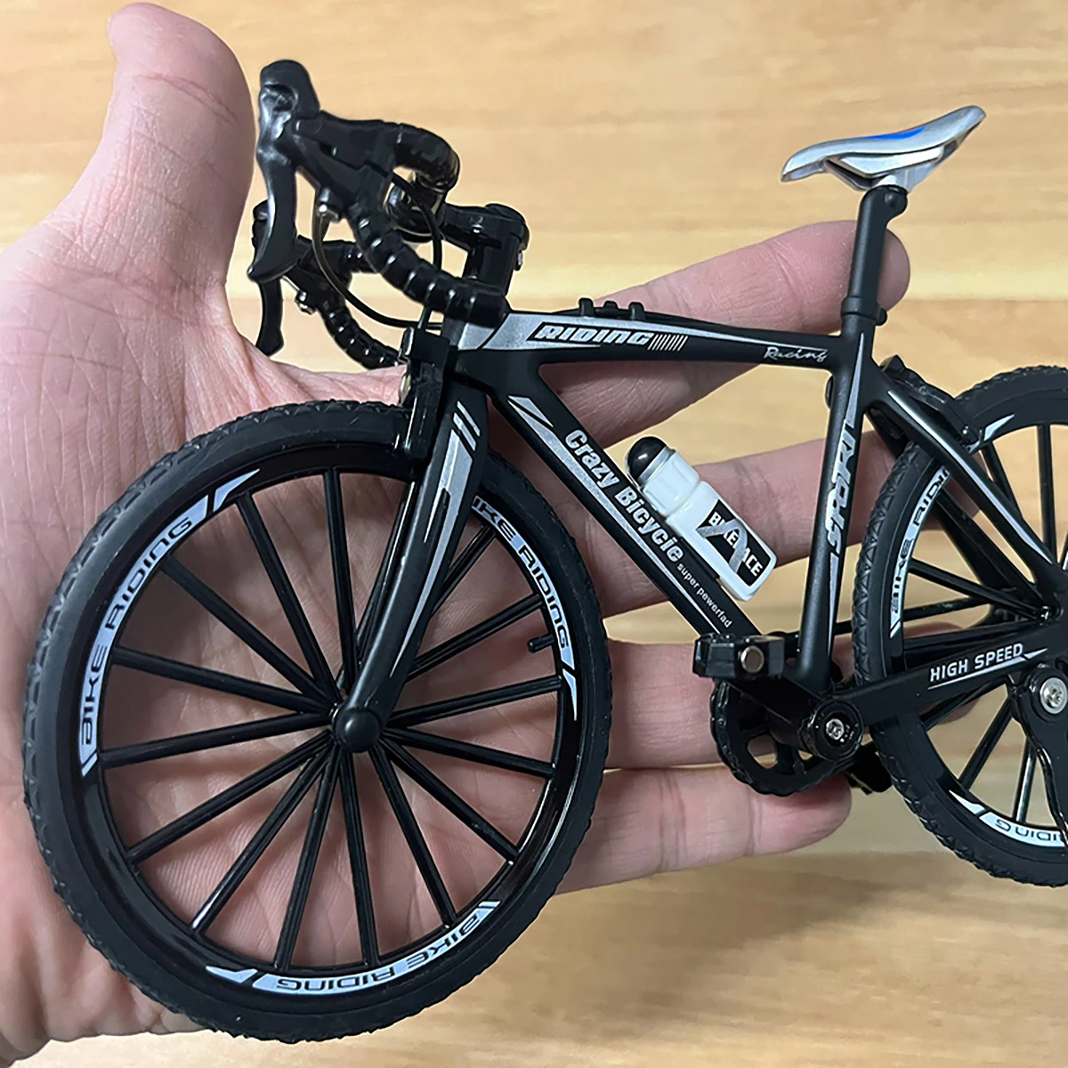 Mini bicicleta de aleación 1:10, modelo fundido a presión, bicicleta de montaña en miniatura de Metal, juguete de carreras, colección de simulación, juguetes para niños