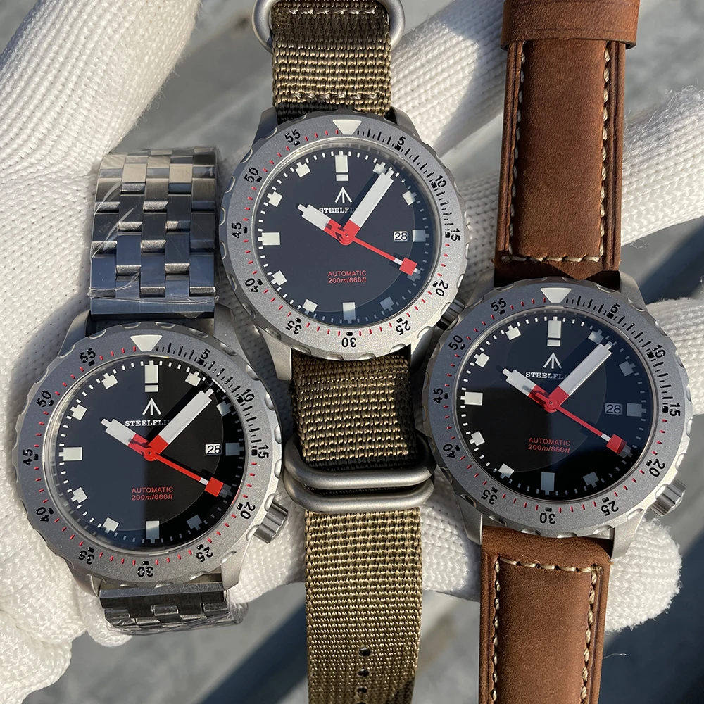 STEELFLIER oficial SF752 reloj de pulsera mecánico de moda NH35 movimiento Super BGW9 luminoso 20Bar relojes de buceo de lujo impermeables