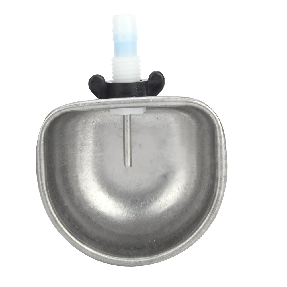 10 juegos de bebedero de conejo, cuenco de agua potable de plástico de acero inoxidable, accesorios de alimentación para conectar manguera de 7mm a 10mm