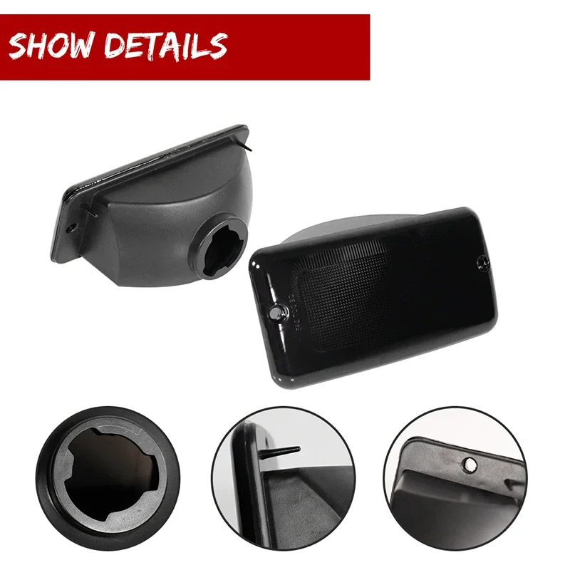 Para Jeep Wrangler TJ 1997-2006, luz de señal de giro de parachoques delantero de coche y cubierta de luz de marcador lateral de guardabarros delantero, carcasas sin bombilla/enchufe