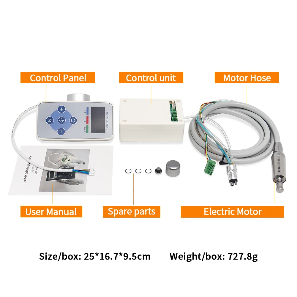 Micromotor LED sin Escobillas Azul para Odontología, Micromotor Eléctrico Integrado para Equipo de Dentista, Accesorios Profesionales para Odontología