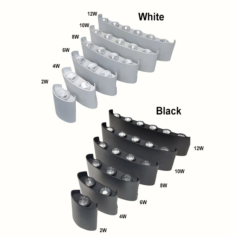 Apliques de pared LED, lámpara moderna para interiores y exteriores, luces blancas de montaje en pared arriba y abajo para decoración de sala de estar, pasillo y dormitorio