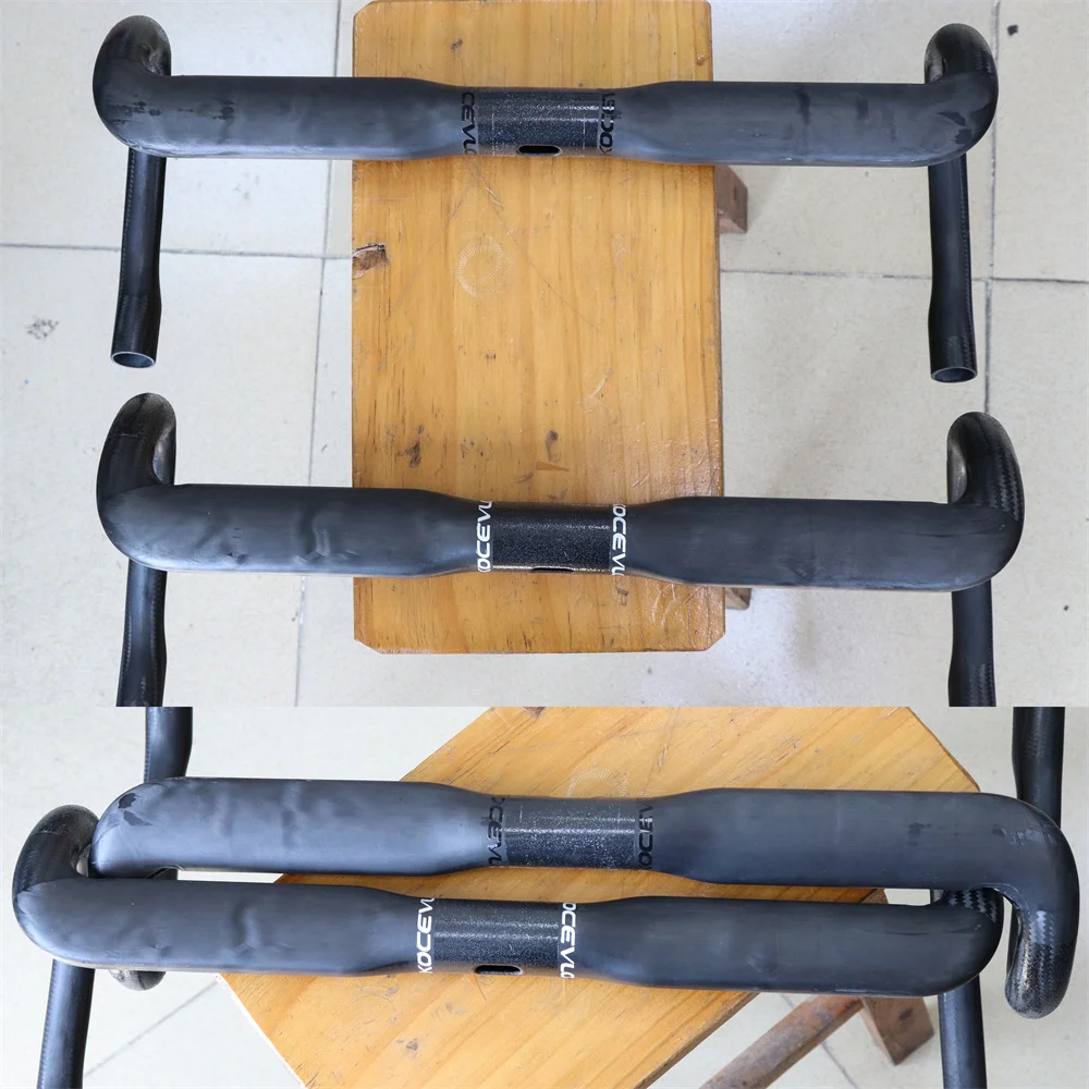 Kocevlo SL-Manillar de carbono ultraligero para bicicleta de carretera, sistema de cableado interno Compatible con grava, 150mm, 31,8g