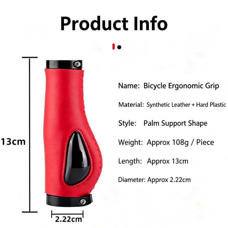 2 pares de puños de silicona líquida para bicicleta, puños de manillar de bicicleta con bloqueo, puños de agarre suave que absorben los golpes, puños de ciclismo de carretera de cuero PU