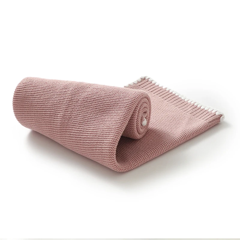 Mantas de recepción sólidas para bebé para niña y niño, 90x70cm, tejido para recién nacido, sábanas de cama para siesta de cuna de doble uso, celular para niños