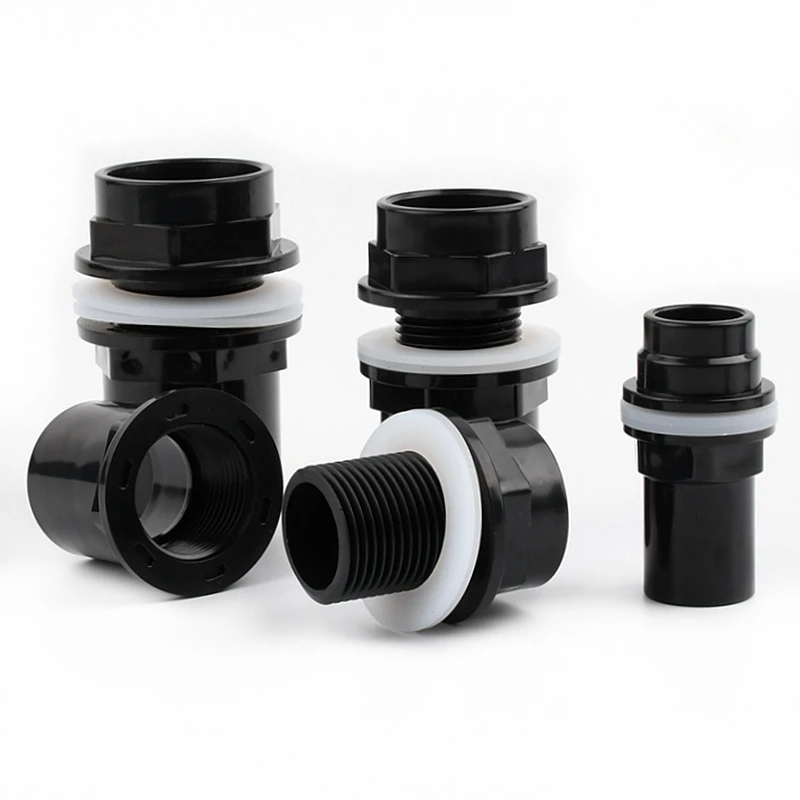 Conectores gruesos de tubería de PVC de 20-50mm, conector de drenaje de tubería de tanque de peces, adaptador de tubería UPVC de drenaje de jardín, accesorios de tubería de suministro de agua