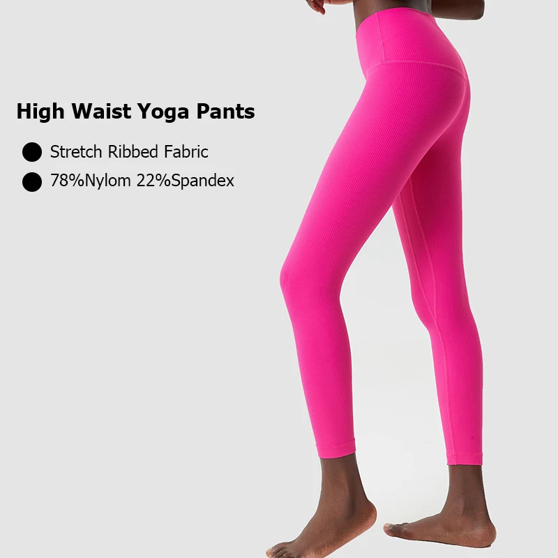 Traje de gimnasio de alto impacto para mujer, conjunto de dos piezas de tela acanalada para Fitness y Yoga, ropa deportiva elástica ajustada para correr, ropa de entrenamiento