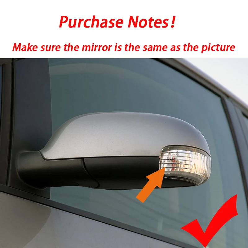 Para VW Volkswagen Touran 2003 2004 2005 2006 2007 2008 2009 2010 luz LED de intermitente dinámica espejo lateral intermitente secuencial.