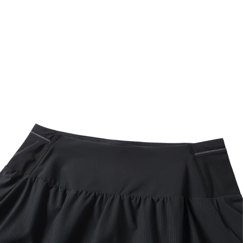 Li-Ning Faldas cortas para correr para mujer AT DRY, ajuste regular, cómodas, transpirables, de color sólido, faldas cortas deportivas ASKV022