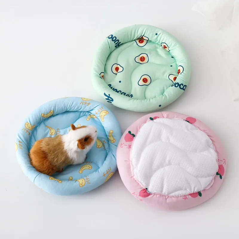 Estera de cojín para cama de animales pequeños, nido de hámster, ardilla, erizo, conejo, cálido, suave, de felpa, conejillo de indias, casa, estera de nido para mascotas pequeñas