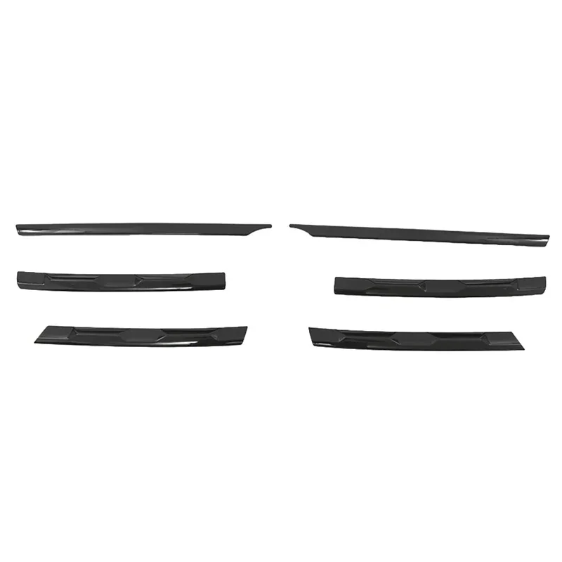 Para VW Tiguan MK2 2016-2021, parachoques delantero de coche, rejilla central de malla, tiras de moldura, cubierta embellecedora, estilo cromado