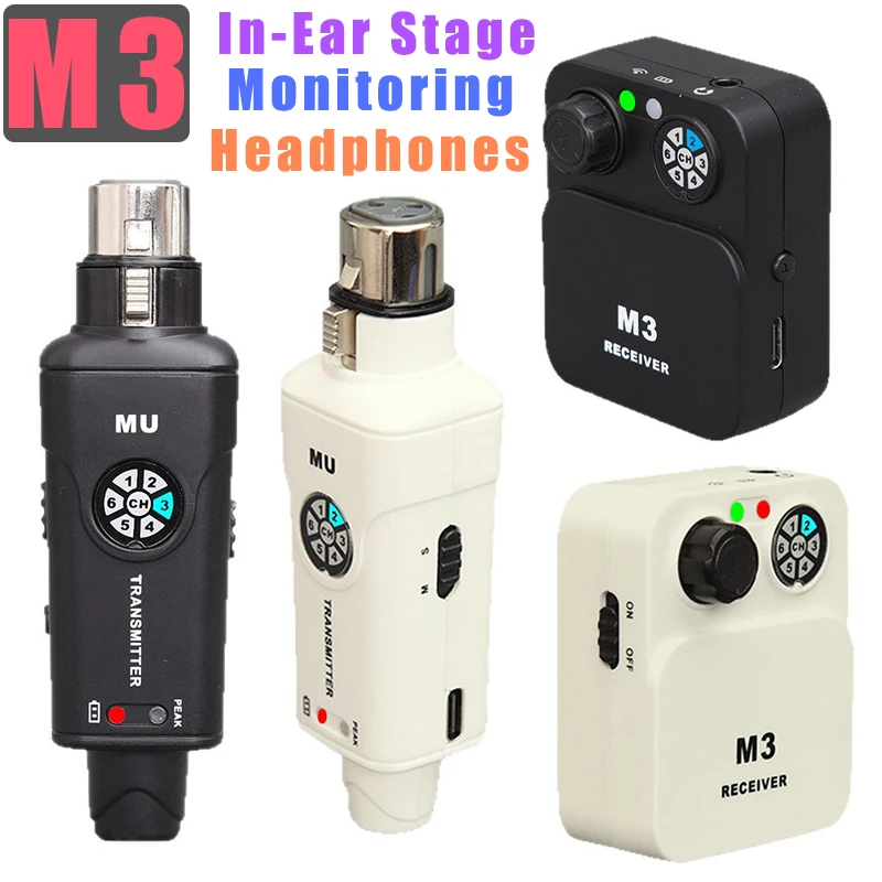 Sistema de Auriculares Inalámbricos Intrauditivos para Monitoreo, para Cantantes y Grupos, 2.4G, Rendimiento en Tiempo Real, Retroalimentación de Audio, Estéreo