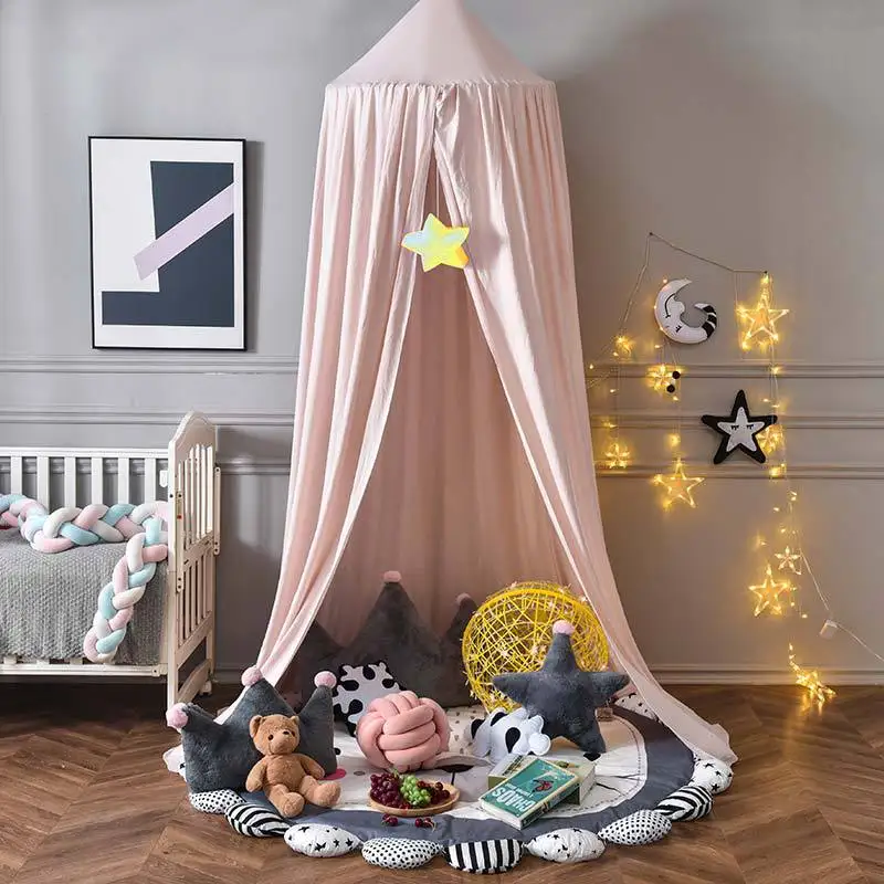 Mosquitera para niños, cortina para cuna de bebé, tienda colgante, decoración de cama, dosel para cama colgante de princesa para niña, esquina viva, juego de lectura, NookDecor
