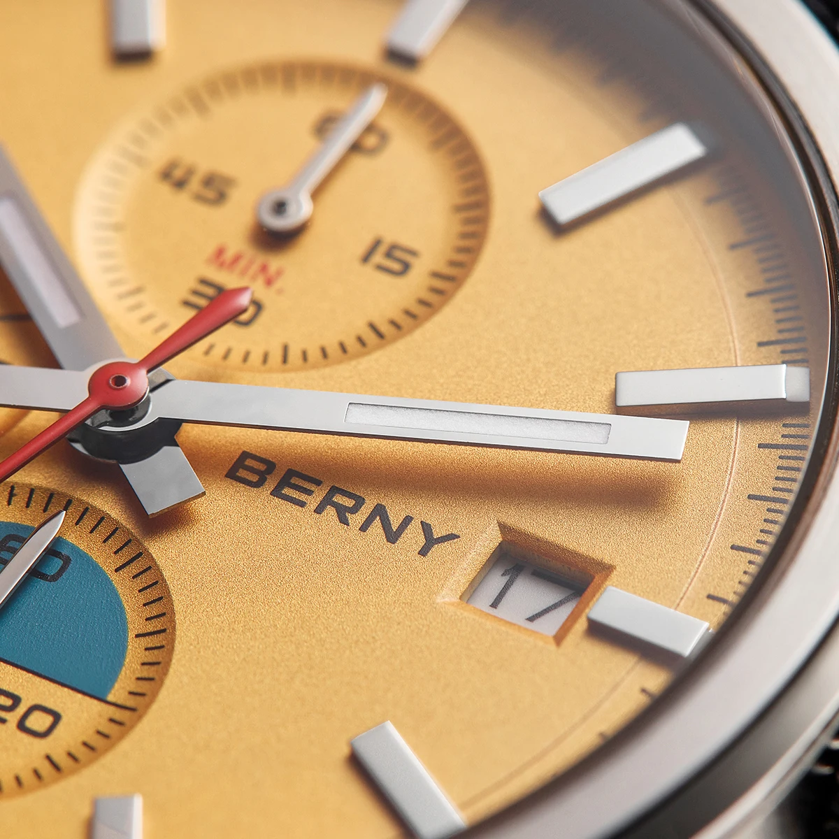 Reloj BERNY cronógrafo de cuarzo para hombre, luminoso, Miyota OS10, de lujo, con revestimiento AR, zafiro, resistente al agua hasta 5ATM, 2026, relojes deportivos para hombre