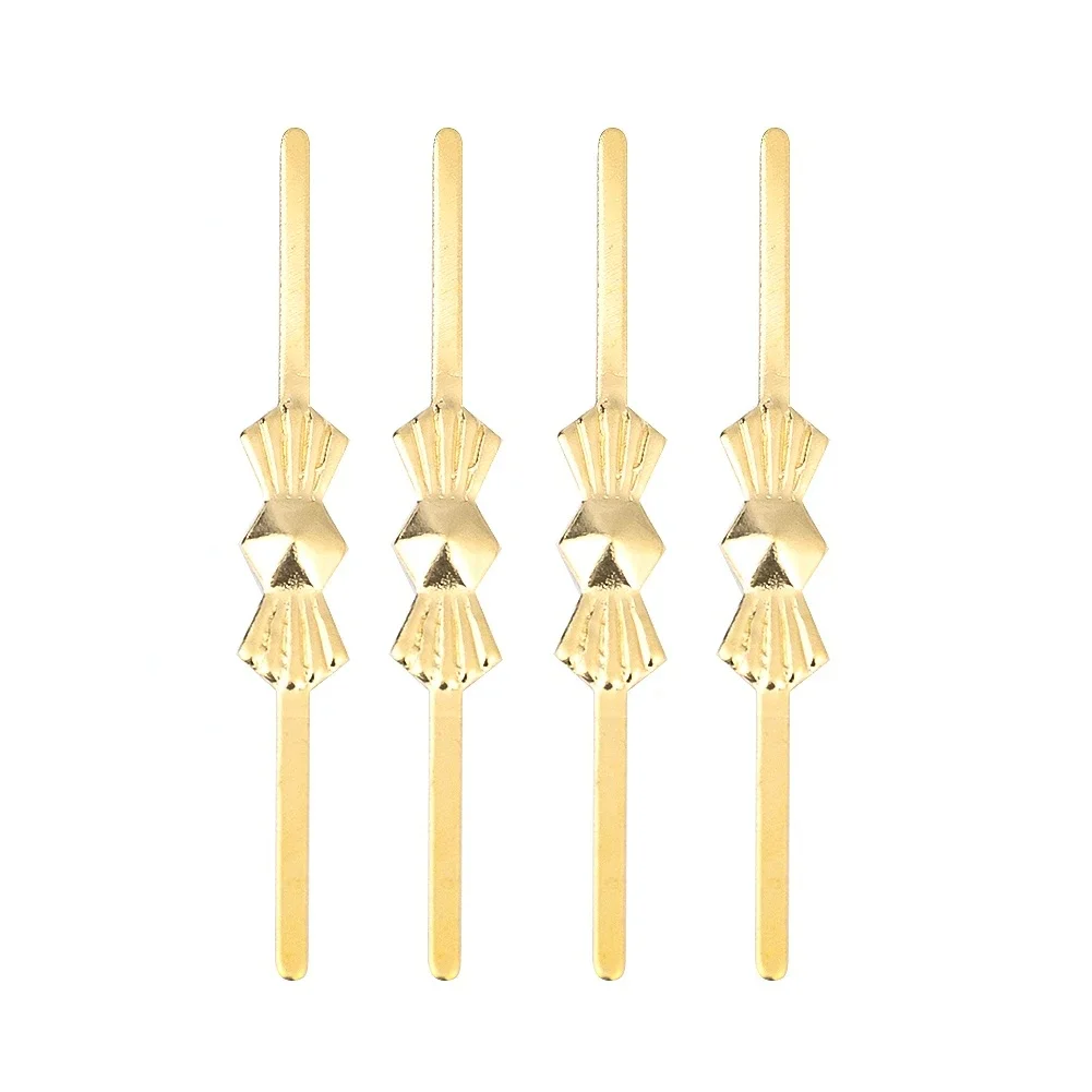 100 Uds Clips de pajarita de Metal hebillas pines de sujeción conector de cuentas de cristal piezas de araña accesorios de lámpara de luz de techo 33/45mm