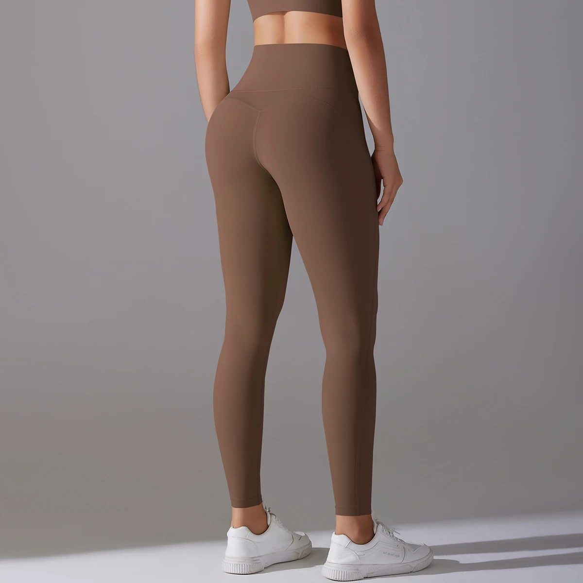 Leggings de yoga para mujer, de cintura alta, con control de abdomen y efecto moldeador de glúteos, ajustados, para realzar los glúteos, color nude