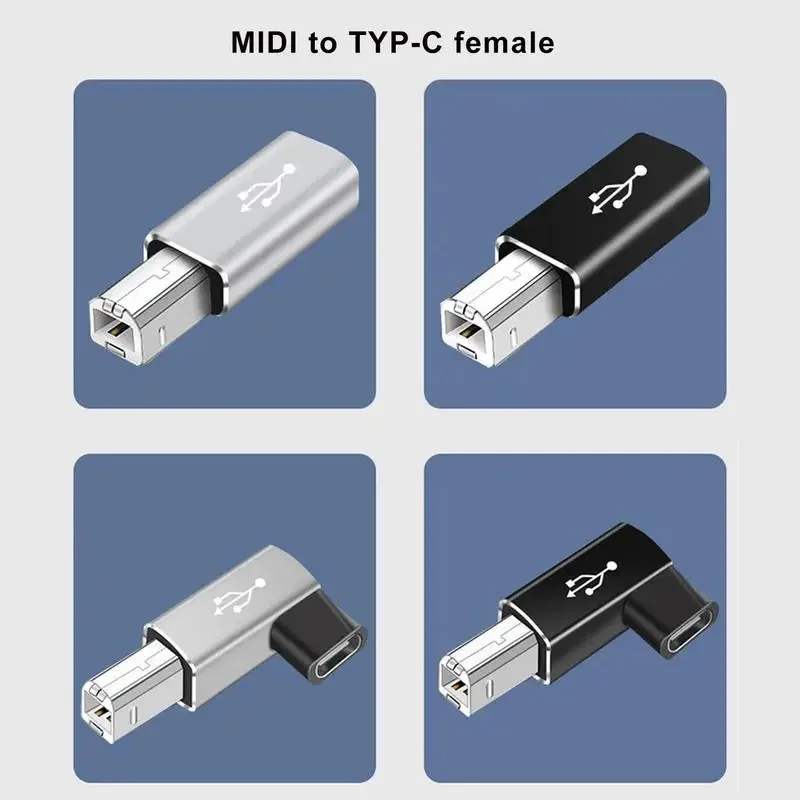 Adaptador de impresora USB 2,0 USB tipo C a tipo B macho para impresora disco duro Base máquina de Fax escáner USB 2,0 tipo C adaptador de impresora