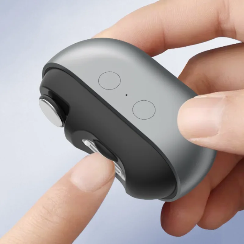 Cortauñas Eléctrico Portátil con Luz, Lima y Almacenamiento de Cortauñas Recargable
