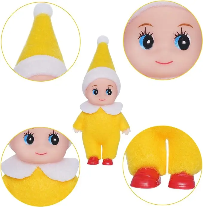 Muñeco de elfo de Navidad para bebés y niñas, decoraciones navideñas coloridas, juguetes para niños, regalo para madres embarazadas