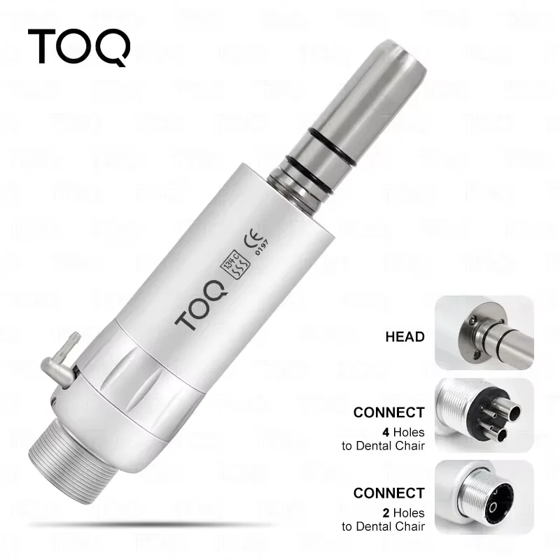 Micromotor Dental de aire lento y de baja velocidad, conector de 2/4 orificios compatible con contraángulo tipo E y pieza de mano recta