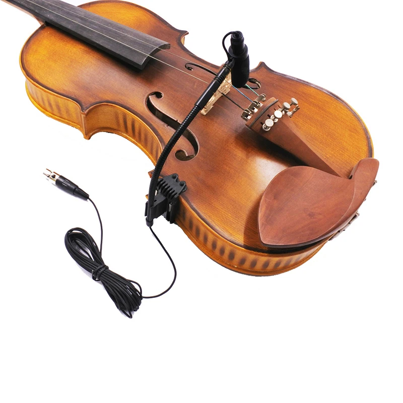 Micrófono condensador supercardioide para Viola, violín acústico, instrumento Musical, micrófono para sistema transmisor de paquete de cinturón corporal