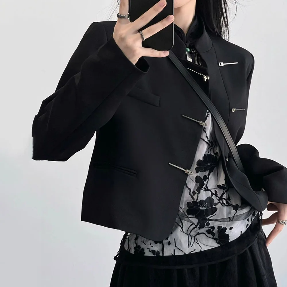 2024 nueva moda abrigo corto femenino primavera otoño chaquetas casuales para mujeres ropa Sexy Ins ropa de calle alta Tops tendencia