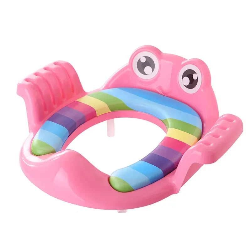 Orinal para bebé, asiento de entrenamiento para inodoro, taburete con escalera, silla de entrenamiento ajustable, cómodo asiento de inodoro bonito de dibujos animados para niños