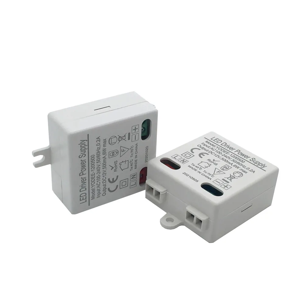 Transformador de iluminación 3W 6W 10W 12W DC12V 24V 250MA 500MA 830MA 600MA controlador adecuado para tira de luz LED 3528 5050 fuente de alimentación