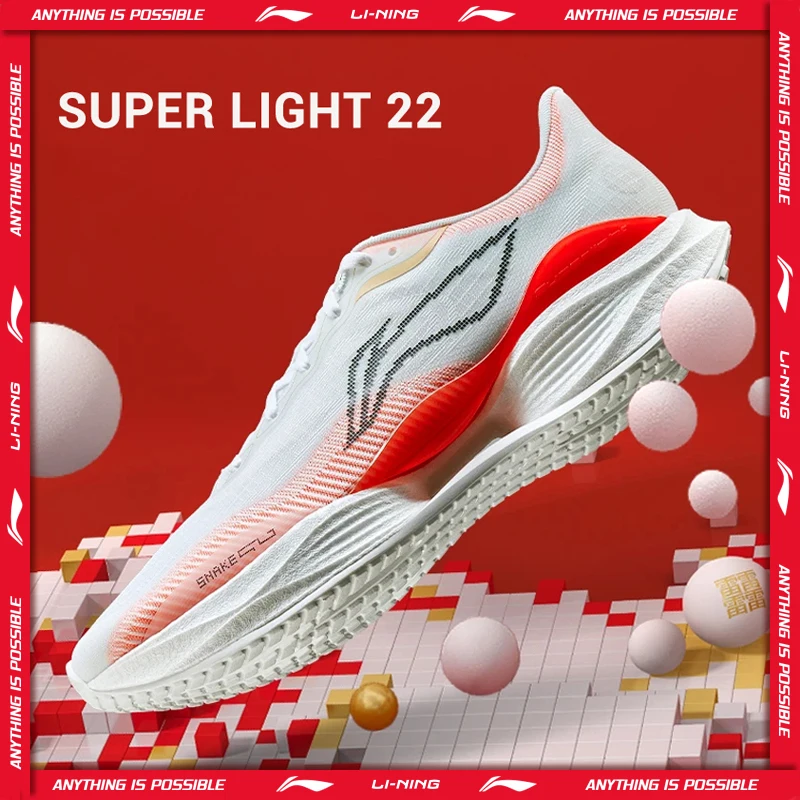 Li-Ning SUPER LIGHT 22, zapatillas ligeras para correr para hombre, TEMPO BOUNSE, amortiguación, forro de fibra, zapatillas antideslizantes ARBV001