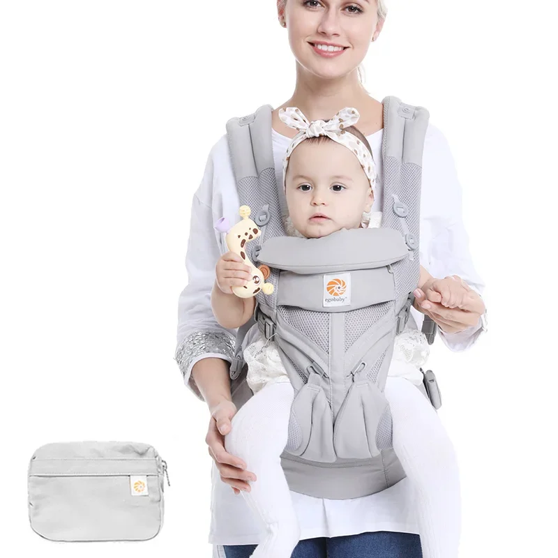 Egobaby 360 Omni portabebés de algodón transpirable ergonómico mochilas soporte hombro cintura cinturón Sling tirantes