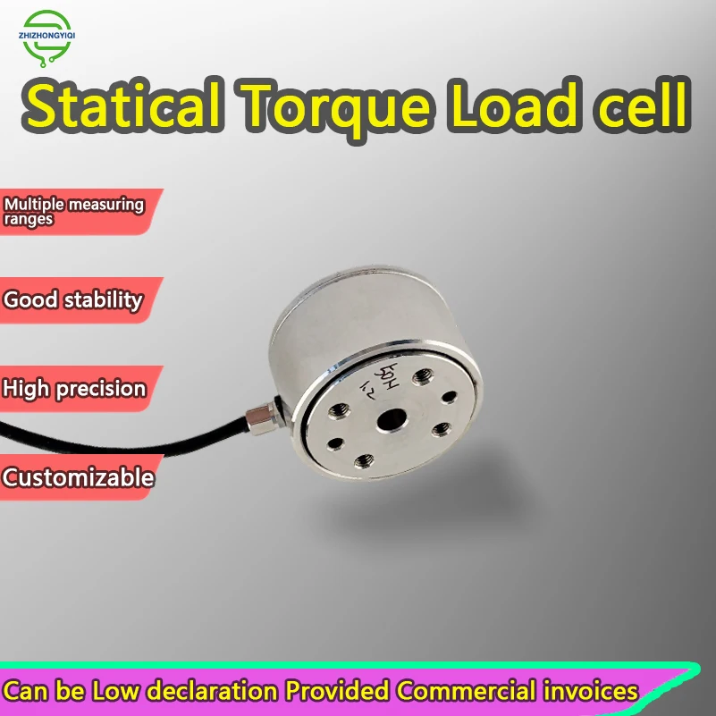 Mini sensor de torsión de reacción, celda de carga de torsión de acero inoxidable micro de alta precisión de 0-100Nm para medición de fuerza industrial