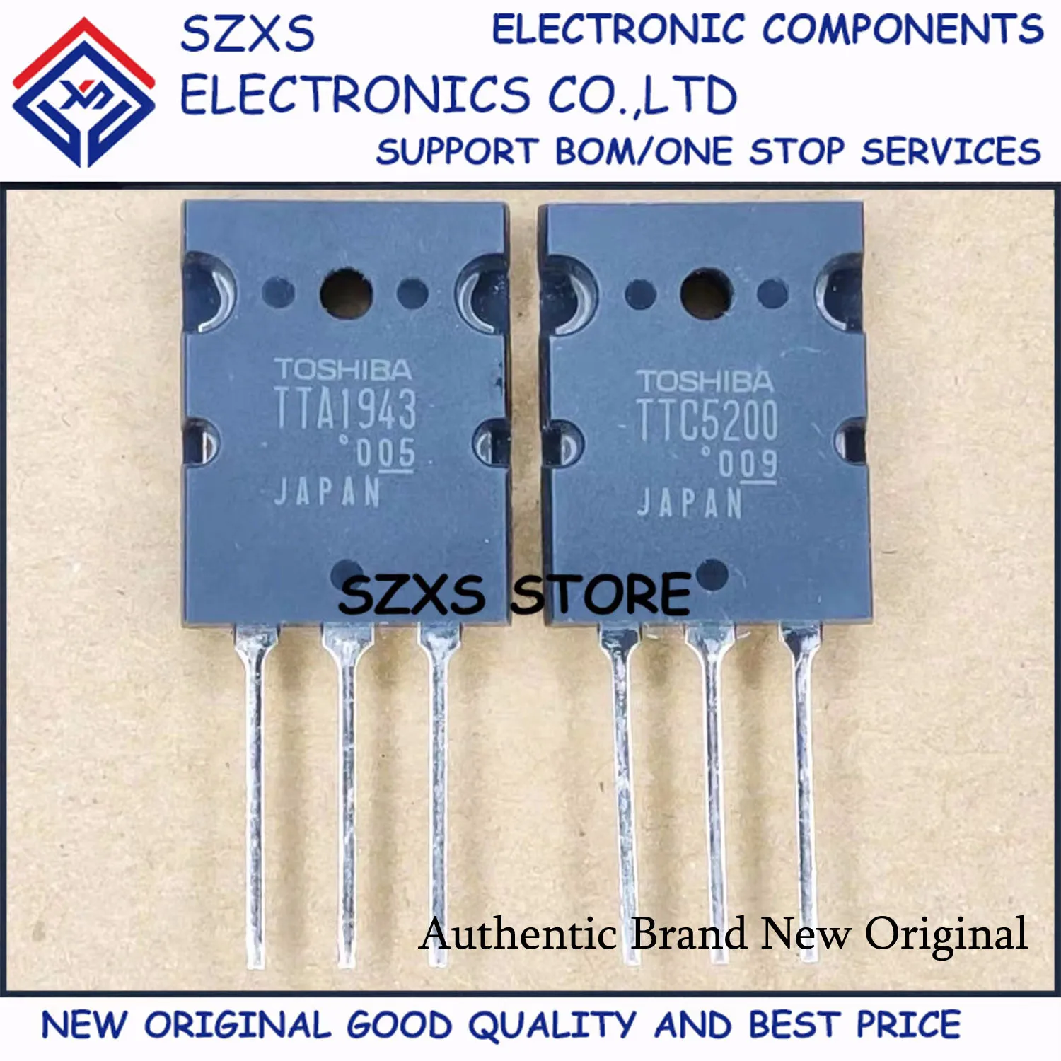 Nuevo Original 10 pares TTA1943 A1943 + TTC5200 C5200 TO-264 Transistor amplificador de Audio en Stock componentes electrónicos de buena calidad