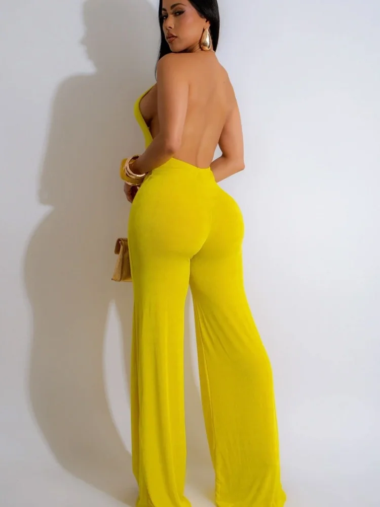 Wmstar Monos para Mujer al por Mayor, Nuevo Estilo, Pantalones Largos de Una Pieza, Color Sólido, Sexy, Casual, Verano 2026