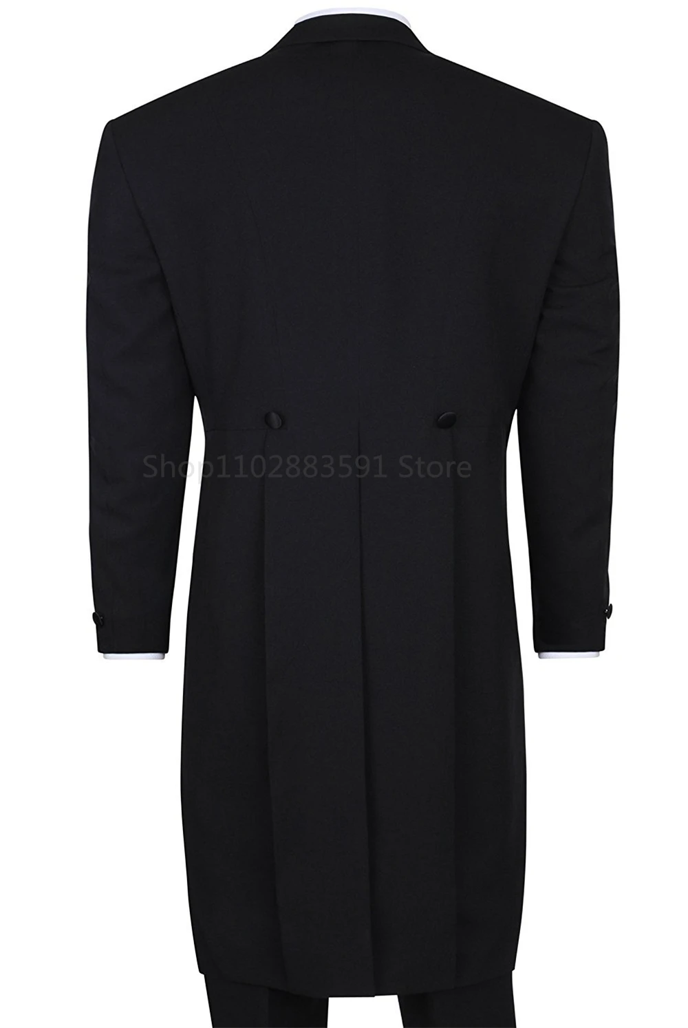 Traje de esmoquin de estilo italiano para hombre, chaqueta con chaleco y pantalones, color negro, Formal, ajustado, PARA CENA DE graduación, 3 piezas