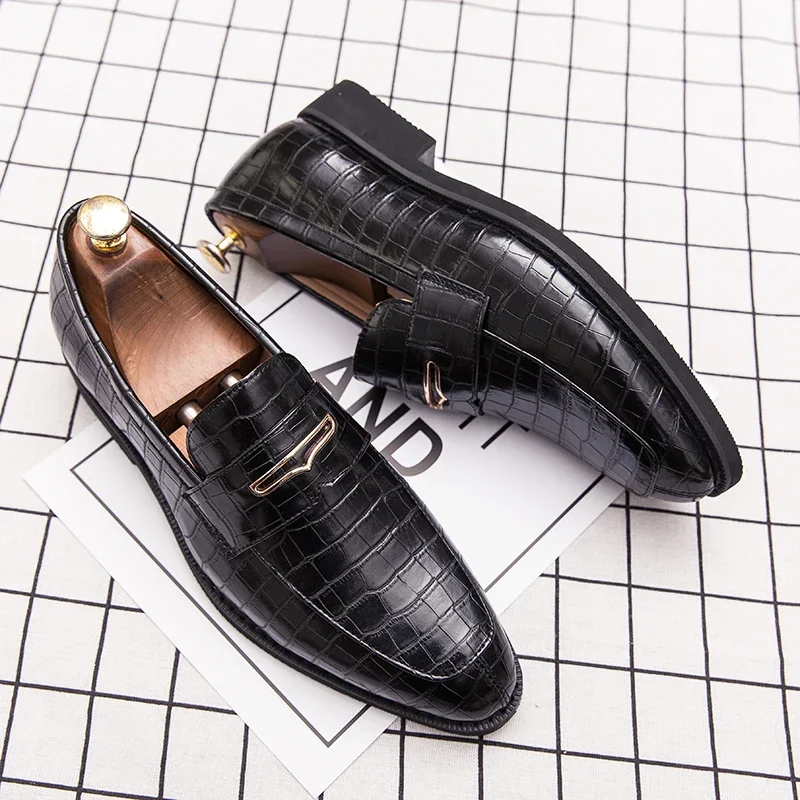 Zapatos de Cuero Azules de Alta Calidad para Hombre, Estilo Italiano, Tallas Grandes: 38-48, Mocasines Formales Amarillos para Conducir, Zapatos Casuales Rojos para Boda